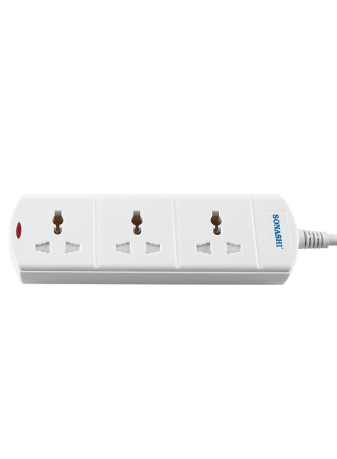 Sonashi 3 Way Extension Socket White SES-903