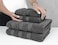 Safi Plus Luxury Hotel Quality 100% Turkish Genuine Cotton Towel Set, 2 Bath Towels 2 Hand Towels 2 Washcloths Super Soft Absorbent Towels for Bathroom &amp;amp; Kitchen Shower - Grey