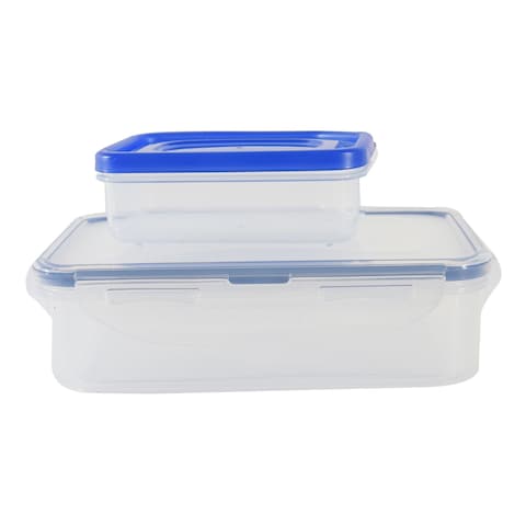 Lock &amp; LockClassic Rectangular Food Container HPL815L Clear/Blue 550ml