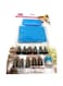 Generic 18-Piece Piping Nozzle Cake Decorating Tool Set Blue/Silver