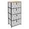 Cosmoplast Paris Prix 4 Drawers Storage Unit Black and White 93x45x30cm