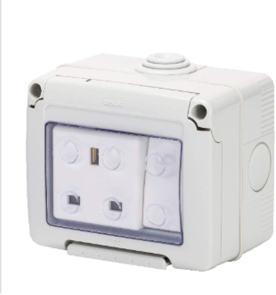 Buy Gewiss Waterproof Outdoor Switch Socket Box Type Gw27851G Ip55 Made ...
