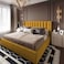 In House Palermo Velvet Bed Frame - Single - 200x90 cm - Gold