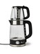Generic Electric Kettle With Tea Pot 7007, Black/Silver/Clear