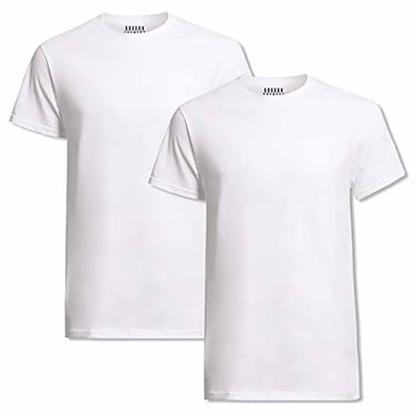 تيشيرت داخلي قطونيل نص كم - قطعتين - مقاس 5 - أبيض