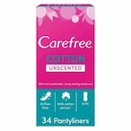 Buy CAREFREE COTTON PANTYLINERS X34 in Kuwait