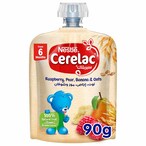 Buy Nestle Cerelac Fruits Puree Pouch Raspberry, Pear, Banana  Oats 90g in UAE