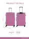 ParaJohn ABS Hardside Spinner Check In Large Luggage Trolley, 28 Inch, Pink
