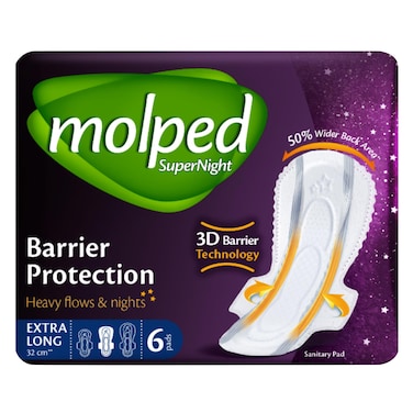Molped Sanitary Pads Night Extra 6S