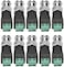 DOT 10pcs Stable BNC Male Adapter, Coaxial Connector, Durable Green for CCTV Video Balun Camera