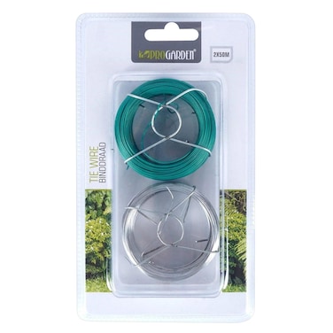Pro Garden Tie Wire 50M X 2 Pieces Greensilver