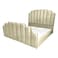 In House Taj Velvet Bed Frame - Queen - 200x150 cm - Beige