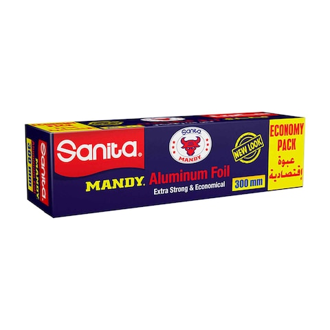 Buy Sanita Mandy Eco Pack Aluminum Foil, 30cm wide, eco-friendly 1 roll in Saudi Arabia