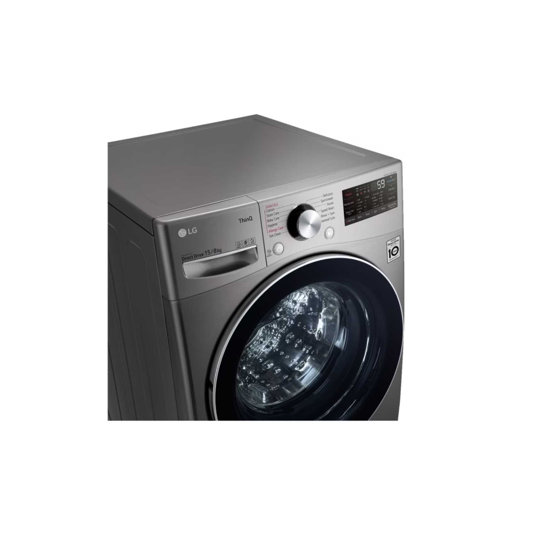 LG F0L9DGP2S|15kg/8 Kg | Front Load Washer/Dryer | AI DD� | Steam� | ThinQ�
