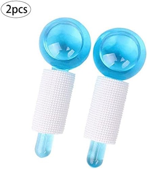Generic Face Massager Ball Ice Face Roller Crystal Eye Massager Ice Hockey Energy Ball Facial Beauty Roller For Facial Care 2 Pieces Practical Processed