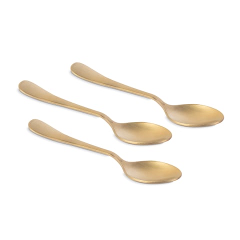 KITCHEN MASTER GOLD TEA SPOON, KM0102, 3PC PACK, GRAVITY