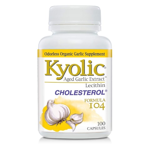 Kyolic Aged Garlic Extract Formula 104 Cholesterol, 100 Capsules