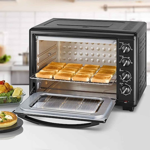 Black+Decker TRO55RDG-B5 Double Glass Toaster Oven 2000W 55L Black