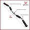 Max Strength Barbel Machine Cable Attachment Pro Grip Revolving Non Slip Handle Bar Pro Grip Revolving Pull Down Lat Bar-Silver, For Bicep Tricep