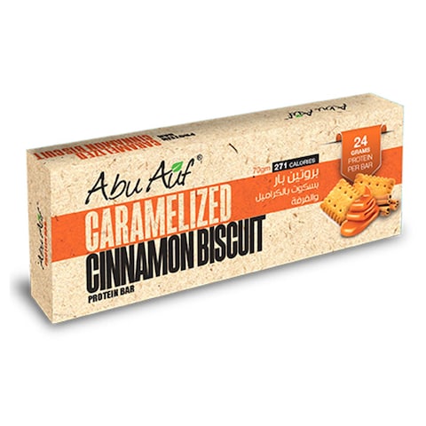 Abu Auf Protein Bar with Caramel and Cinnamon - 70 gram