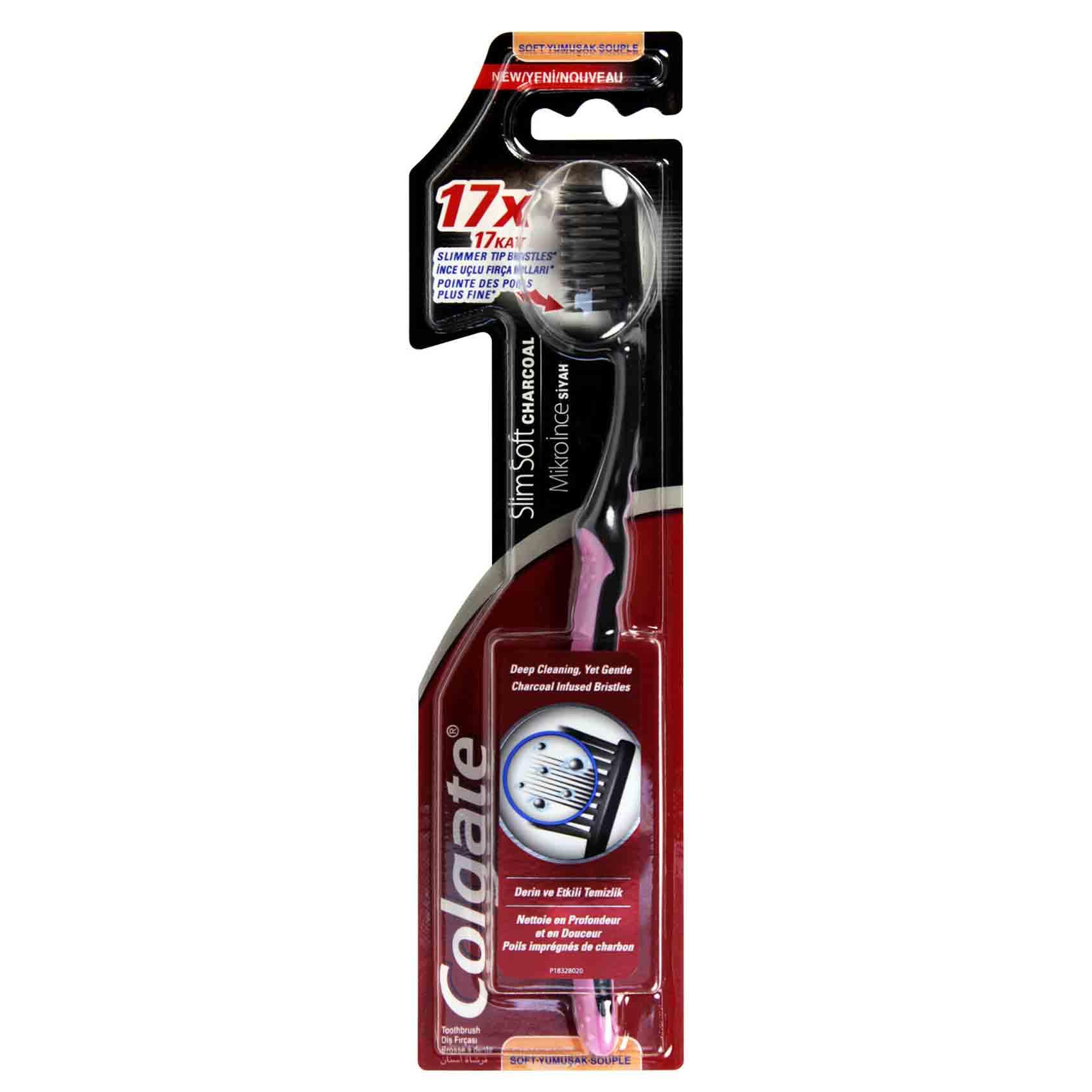 Colgate Toothbrush 17x Charcoal Infused Slim Soft 2 Pieces product thumbnail 6