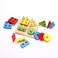 RUIDELI Wooden Geometric Toys for Kids, Educational Geometric Stacking Blocks Shape Color Recognition Puzzle Toys for Toddler Boys and Girls