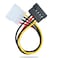 Generic-6-Inches 4-Pin Molex to 15-Pin SATA Power Connector Adapter Cable 1Pc