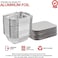 Vsell24 250Cc 50Pc Disposable Aluminium Containers Foil Pans With Lids For Food Storage