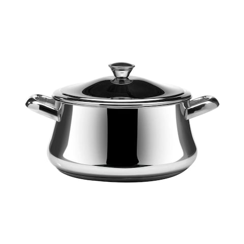 Zahran Stainless Steel Stew Pot - 24 Cm - Silver