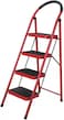 Tamtek 4 Step Ladder Folding Heavy Duty Steel Ladder 150Kg Capacity (140X97X81Cm), Rubber Pad Multi-Purpose Portable Ladder For Home, Kitchen, Garden, Office, Warehouse