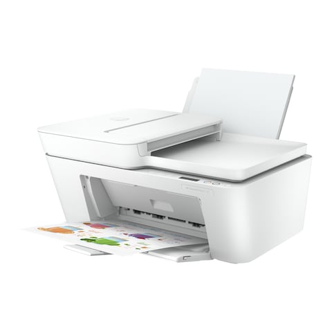 HP DeskJet Plus 4120 All-in-one Printer Wireless Print Copy Scan &amp; Send mobile Fax - white