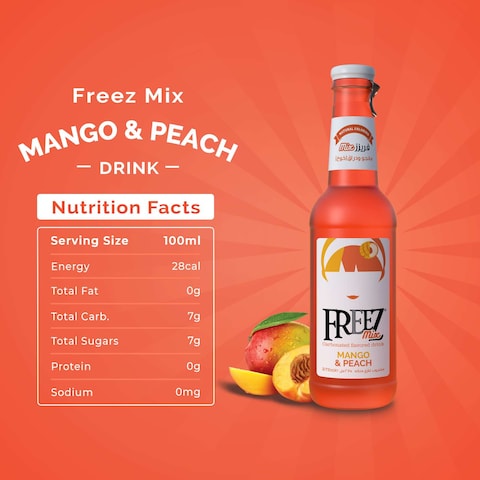 Freez Mix Carbonated Flavoured Drink Mango And Peach 275ml