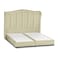 In House Shumt Velvet Bed Frame - Single - 200x90 cm - Beige