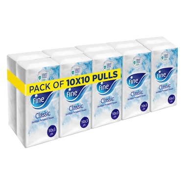 Fine Pocket Facial Tissue Soft Pack 10 Sheets X 3 Ply Single Pack&amp;nbsp;