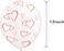 Party Time 10-Pieces 12inch Red Hearts Design White Latex Balloon Valentines Day Balloon - Wedding Engagement Bridal Shower Happy Valentines Day Decoration Set