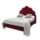 In House Napoli Velvet Bed Frame - Single - 200x100 cm - Burgundy