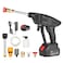 Generic-25V Portable High Pressure Washer Machine 15A 30Bar Cordless Washer Gun With Foam Generator Nozzle Water Pump Auto Garden Sprayer