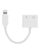 Generic 2 In 1 Audio And Charging Cable Adapter For Apple Iphone X/8/8Plus/7/7Plus White