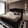 In House Taj Mahal Linen Bed Frame - Queen - 200x160cm - Black