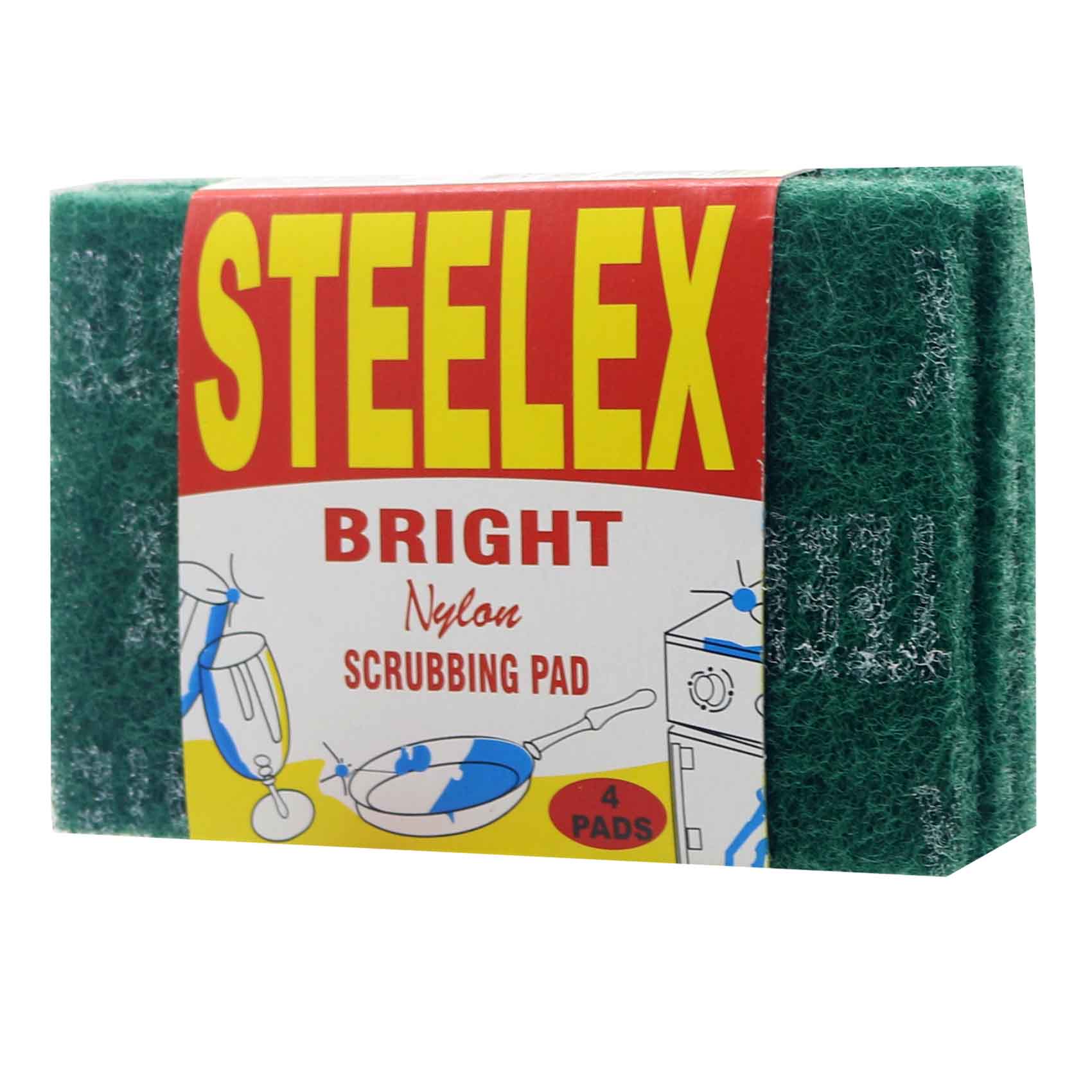 STEELEX SPONGE BRIGHT 4PACK