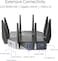 ASUS ROG Rapture GT-AXE11000 Tri-band WiFi 6E Extendable Gaming Router, 6GHz Band, 2.5G Port, Triple-level Game Acceleration, VPN Fusion, Subscription-free Network Security, AiMesh Compatible