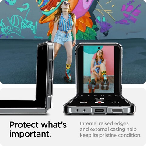 Spigen Air Skin designed for Samsung Galaxy Z Flip 6 case cover (2024) - Crystal Clear