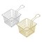 Generic-Kitchen French Fry Basket Square Poaching Boiling Deep Frying Snack Food Frying Basket Holder Cook Tool with Handles for Home Restaurant Hotel Tableware
