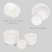 Vsell24 Ceramic Flower Plant Pots with Saucer Drainage Hole in Different Sizes White Stripe Texture for Garden, Fruits, Vegetable Plantation (large)