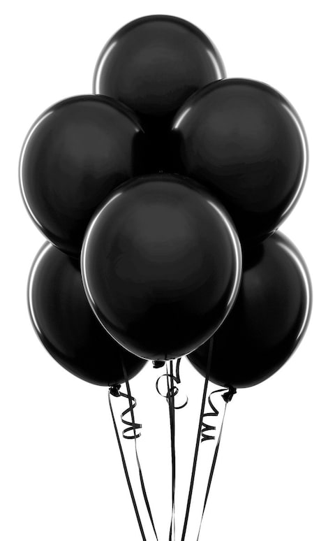 Jumbo Party Latex Balloons (Pack of 70) - Black