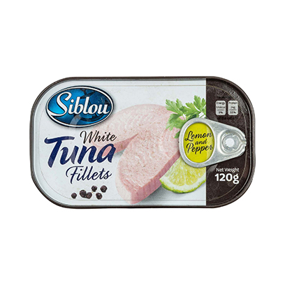 Siblou Tuna Fillets White With Lemon Pepper 120GR