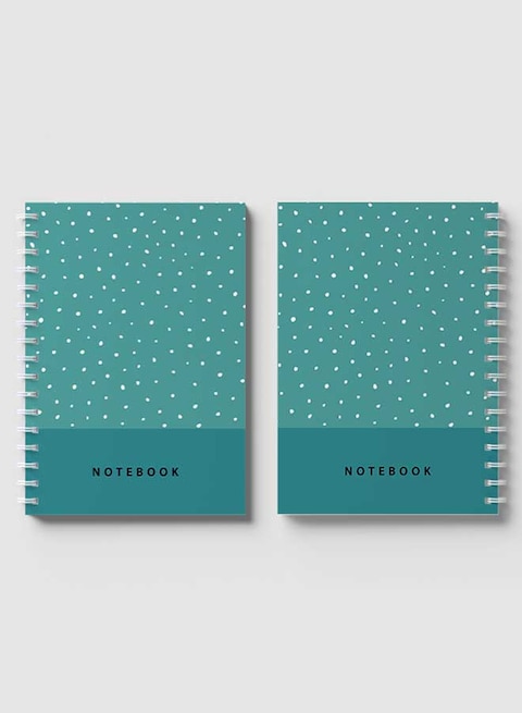 Lowha Spiral Notebook With 60 Sheets And Hard Paper Covers With Cool Abstract &amp; Floral Design, For Jotting Notes And Reminders, For Work, University, School