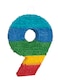 Unique Number 9 Numeral Pinata- 21-Inch Size