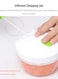 Generic 500Ml Hand-Powered Household Manual Food Chopper White And Green 13*9*13Cm