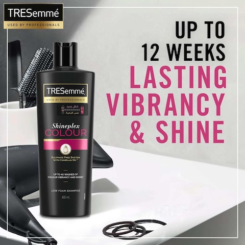 Tresemm&eacute; Shineplex Colour Shampoo For Vibrant Hair With Camellia Oil Professional Sulphate-Free 400ml